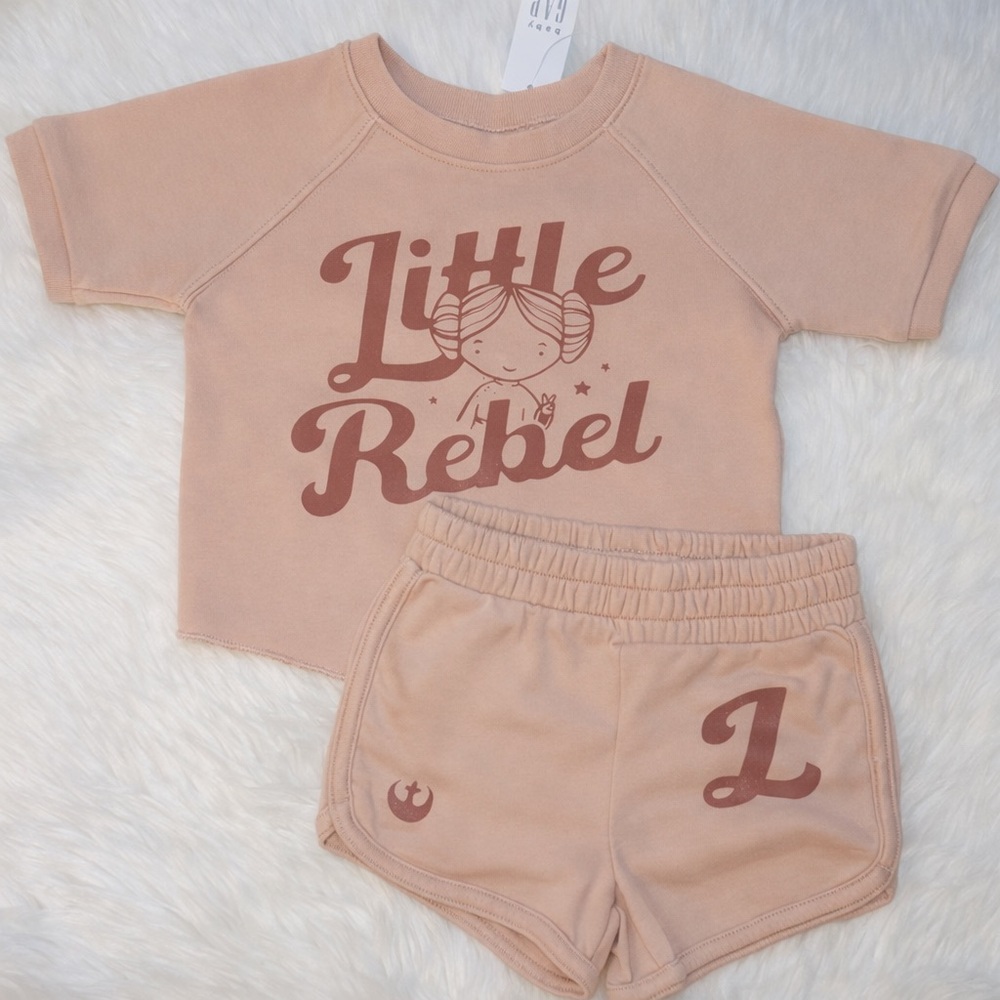 GAP Kids Matching Set in Peach and Brown
